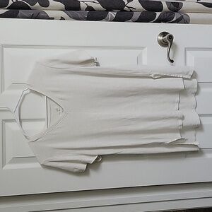 J Jill Pima White 100% Pima Cotton Textured Top